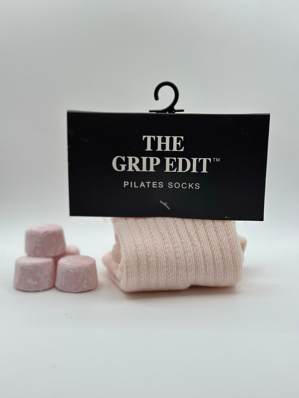 Pretty Pastel Pink Pilates Grip Sock