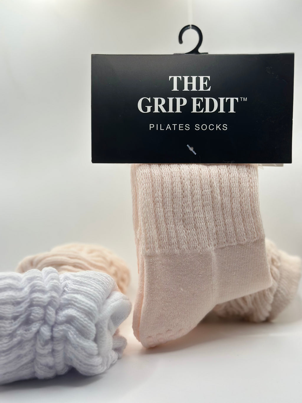 Pretty Pastel Pink Pilates Grip Sock