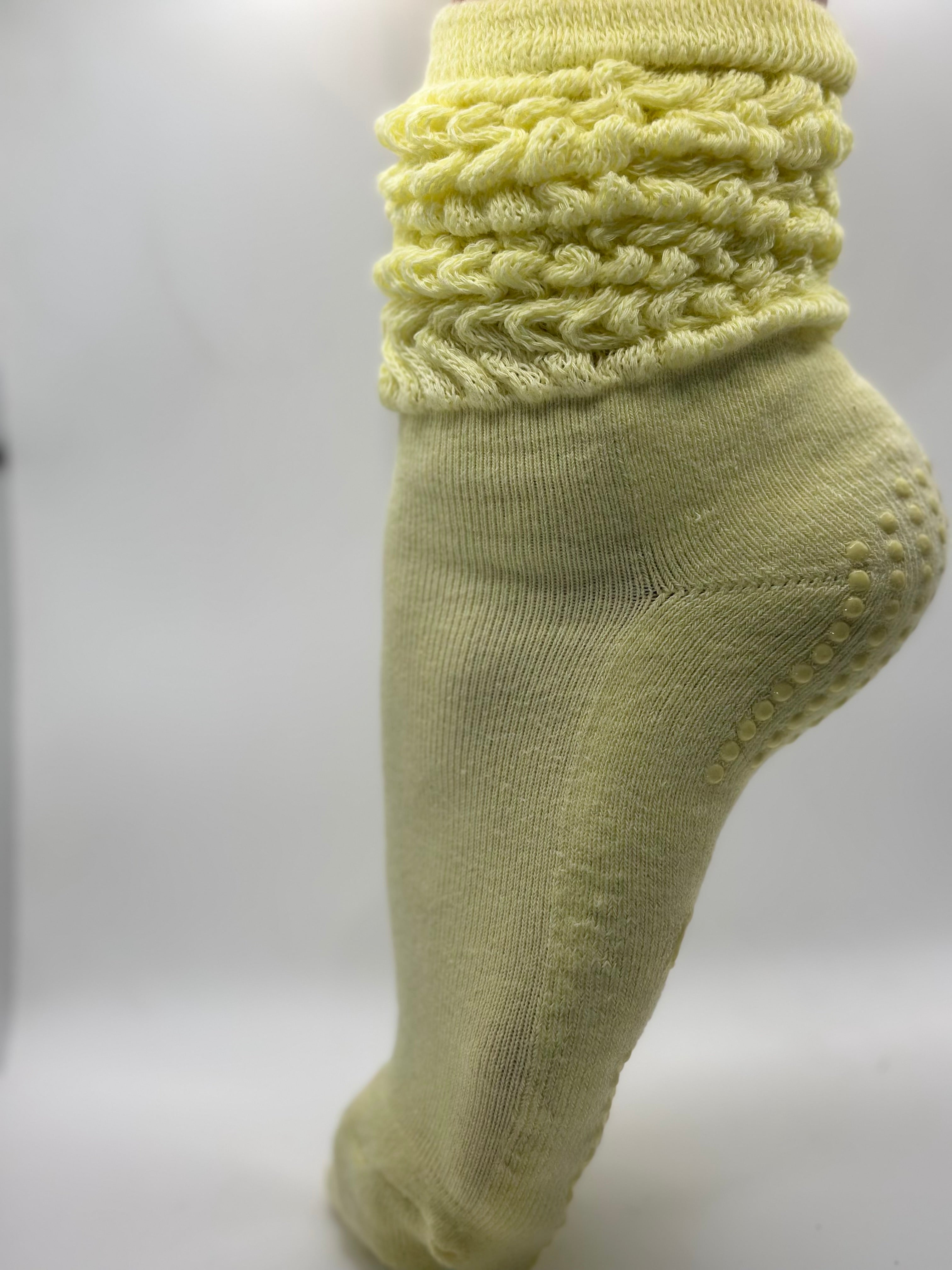 Lemon Sorbet Scrunch  Grip Sock