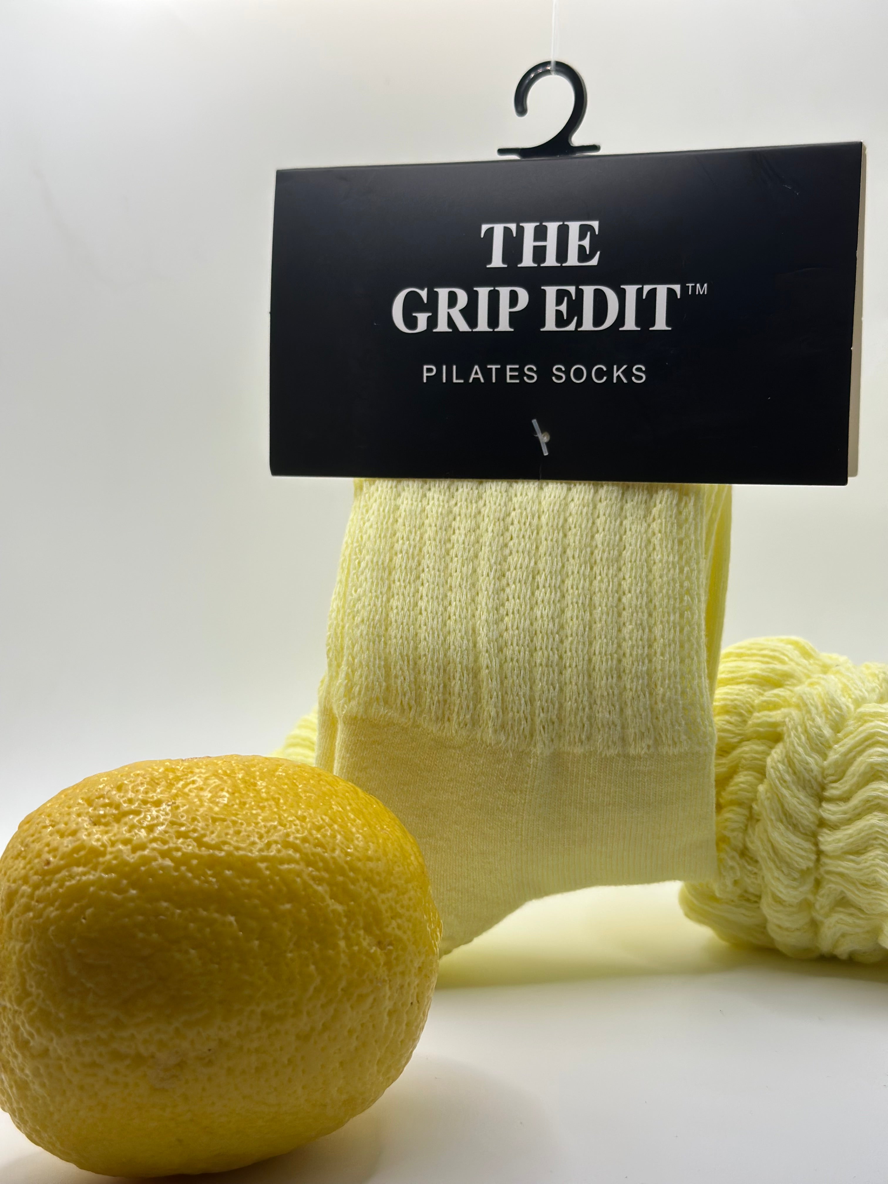 Lemon Sorbet Scrunch  Grip Sock