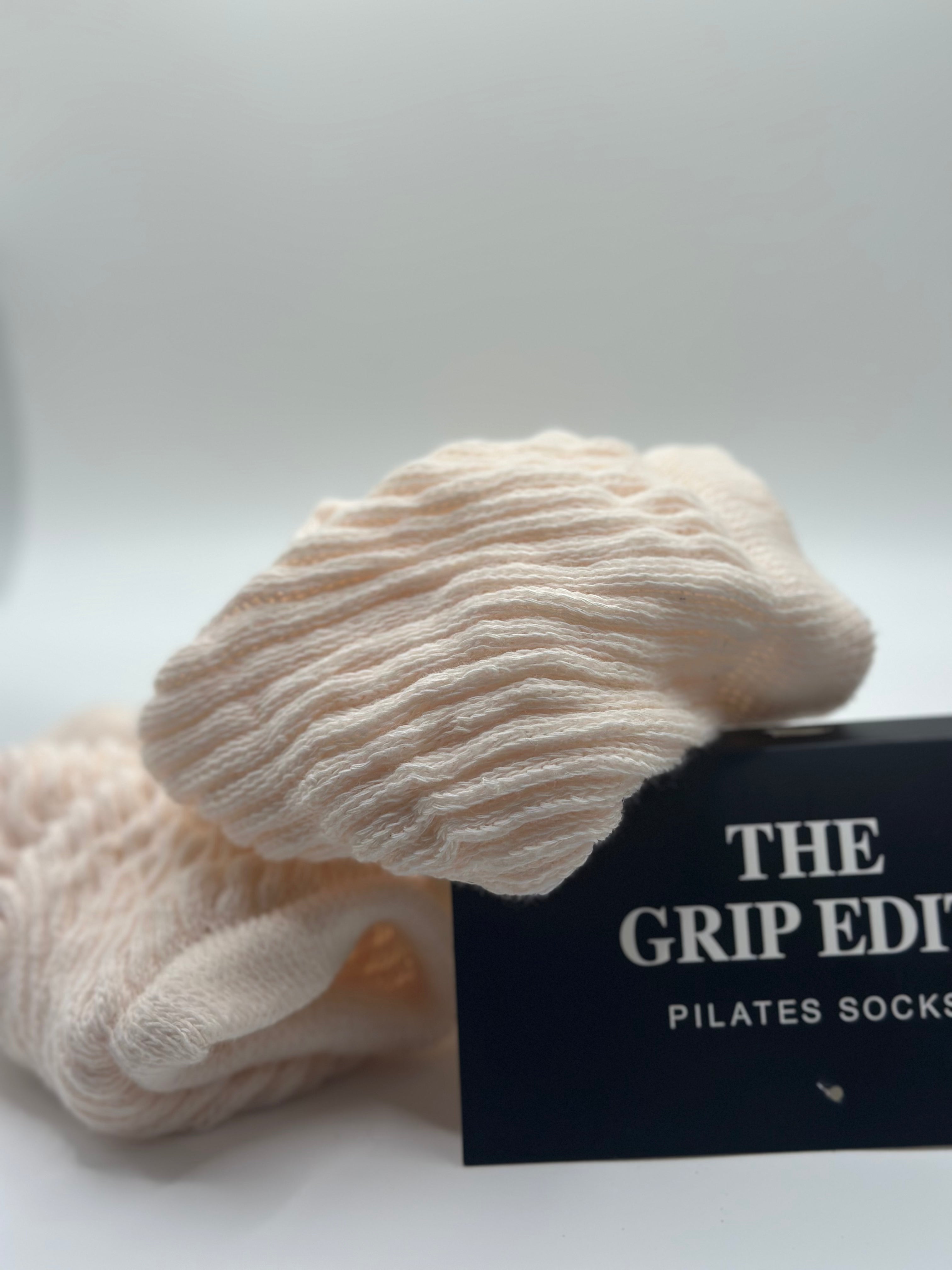 Pretty Pastel Pink Pilates Grip Sock