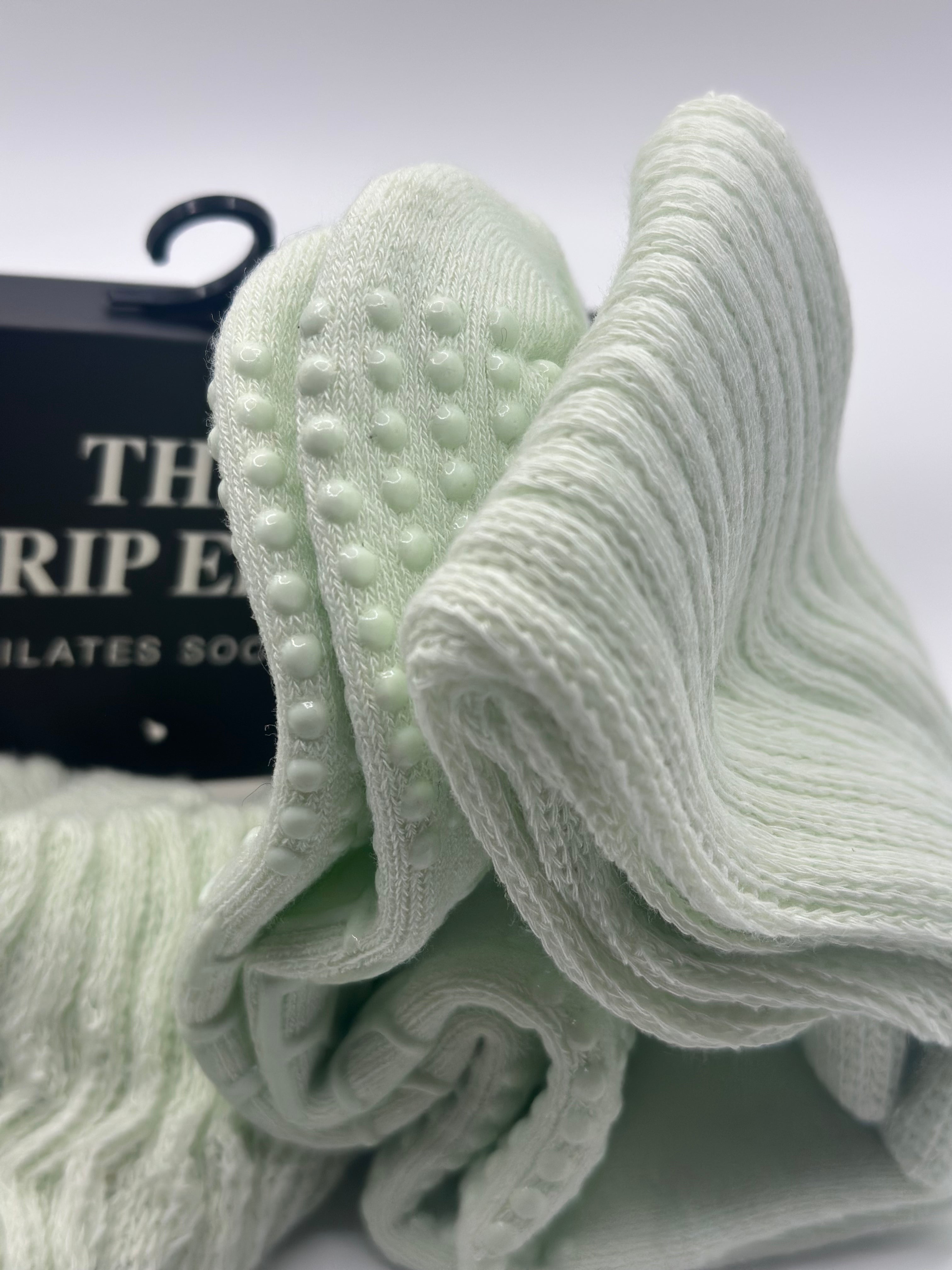 Pale Mint Pilate Grip Socks